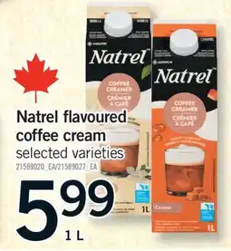 Fortinos NATREL FLAVOURED COFFEE CREAM, 1L offer