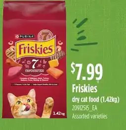 Fortinos FRISKIES DRY CAT FOOD (1.42KG) offer