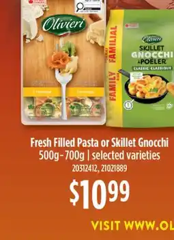 Fortinos FRESH FILLED PASTA OR SKILLET GNOCCHI, 500g - 700g offer