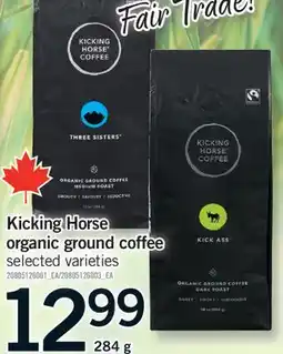 Fortinos KICKING HORSE ORGANIC GROUND COFFEE, 284 g offer