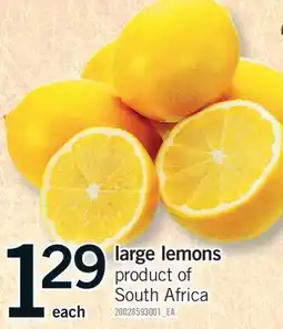 Fortinos LARGE LEMONS offer