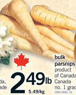 Fortinos BULK PARSNIPS offer