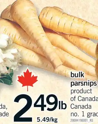 Fortinos BULK PARSNIPS offer