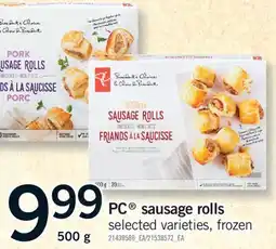 Fortinos PC SAUSAGE ROLLS, 500 g offer