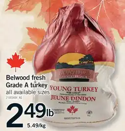 Fortinos BELWOOD FRESH GRADE A TURKEY offer
