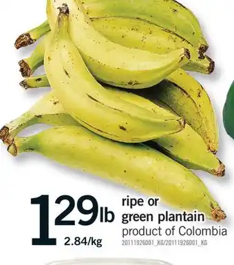 Fortinos RIPE OR GREEN PLANTAIN offer