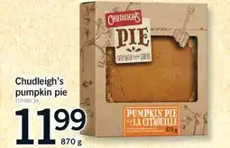 Fortinos CHUDLEIGH'S PUMPKIN PIE, 870 g offer