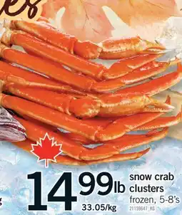 Fortinos SNOW CRAB CLUSTERS 5-8's offer