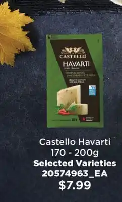 Fortinos CASTELLO HAVARTI, 170-200G offer