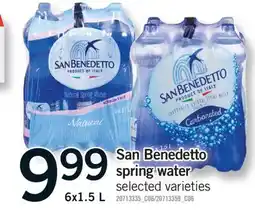 Fortinos SAN BENEDETTO SPRING WATER, 6x1.5 L offer