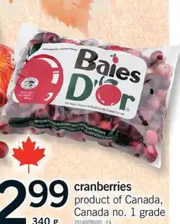 Fortinos CRANBERRIES, 340 G offer