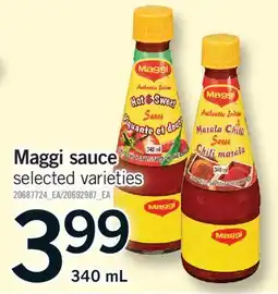 Fortinos MAGGI SAUCE, 340 mL offer