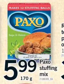 Fortinos PAXO STUFFING MIX, 170 g offer