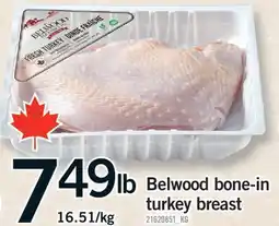 Fortinos BELWOOD BONE-IN TURKEY BREAST offer
