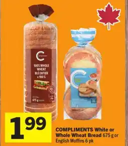 Foodland COMPLIMENTS White or Whole Wheat Bread offer