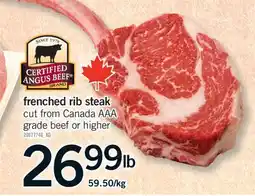 Fortinos FRENCHED RIB STEAK offer
