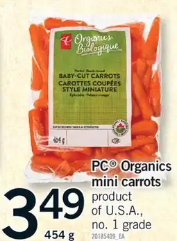 Fortinos PC ORGANICS MINI CARROTS, 454 g offer