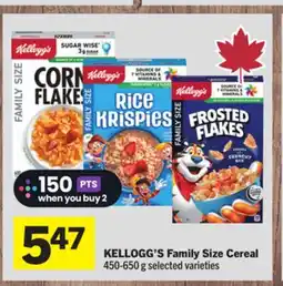 Foodland KELLOGG'S Family Size Cereal offer