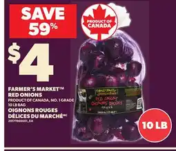Independent Grocer FARMER'S MARKET RED ONIONS, 10 LB BAG offer