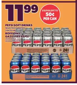 Independent Grocer PEPSI SOFT DRINKS, 24X355 ML offer