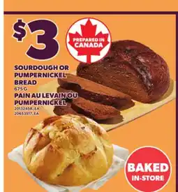 Independent Grocer SOURDOUGH OR PUMPERNICKEL BREAD, 675 G offer