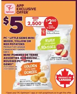 Independent Grocer PC LITTLE GEMS MINI MIXED, YELLOW OR RED POTATOES, 680 G offer