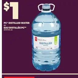 Independent Grocer PC DISTILLED WATER, 4 L offer