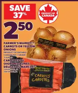 Independent Grocer FARMER'S MARKET CARROTS OR YELLOW ONIONS, 3 LB BAG offer
