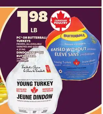 Independent Grocer PC OR BUTTERBALL TURKEYS offer
