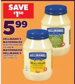 Independent Grocer HELLMANN'S MAYONNAISE, 710-890 ML offer