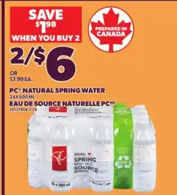Independent Grocer PC NATURAL SPRING WATER, 24X500 ML offer
