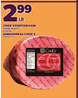 Independent Grocer COOK'S PORTION HAM offer