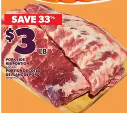 Independent Grocer PORK SIDE RIB PORTION offer