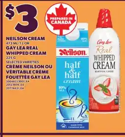 Independent Grocer NEILSON CREAM, 473 ml/1 L OR GAY LEA REAL WHIPPED CREAM, 225 G offer