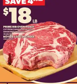 Independent Grocer PRIME RIB OVEN ROAST offer