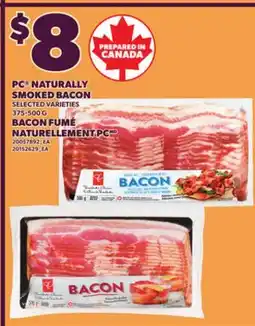 Independent Grocer PC NATURALLY SMOKED BACON, 375-500 G offer