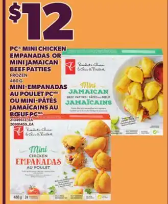 Independent Grocer PC MINI CHICKEN EMPANADAS OR MINI JAMAICAN BEEF PATTIES, 480 G offer