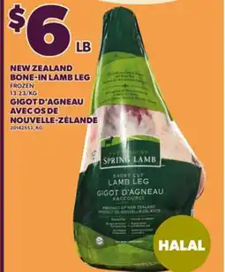 Independent Grocer NEW ZEALAND BONE-IN LAMB LEG offer