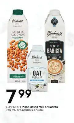 Sobeys ELMHURST Plant-Based Milk or Barista offer
