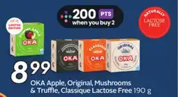 Sobeys OKA Apple, Original, Mushrooms & Truffle, Classique Lactose Free offer