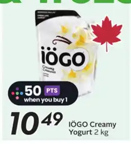 Sobeys IÖGO Creamy Yogurt offer