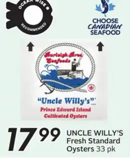 Sobeys UNCLE WILLY'S Fresh Standard Oysters offer