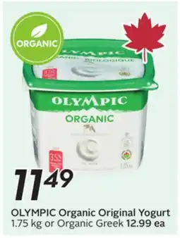 Sobeys OLYMPIC Organic Original Yogurt offer