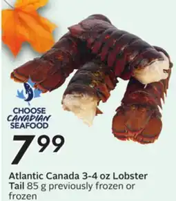 Sobeys Atlantic Canada 3-4 oz Lobster Tail offer