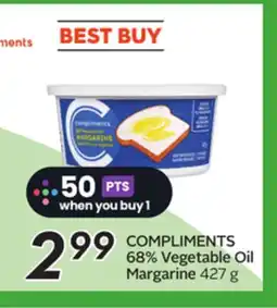 Sobeys COMPLIMENTS 68% Vegetable Oil Margarine offer