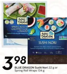 Sobeys BLUE DRAGON Sushi Nori offer