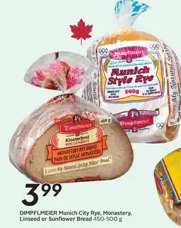 Sobeys DIMPFLMEIER Munich City Rye, Monastery, Linseed or Sunflower Bread offer