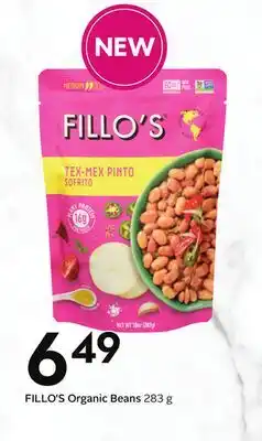 Sobeys FILLO'S Organic Beans offer