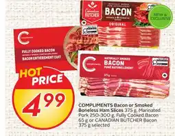 Sobeys COMPLIMENTS Bacon or Smoked Boneless Ham Slices offer