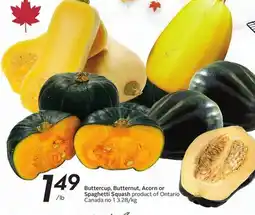 Sobeys Buttercup, Butternut, Acorn or Spaghetti Squash offer